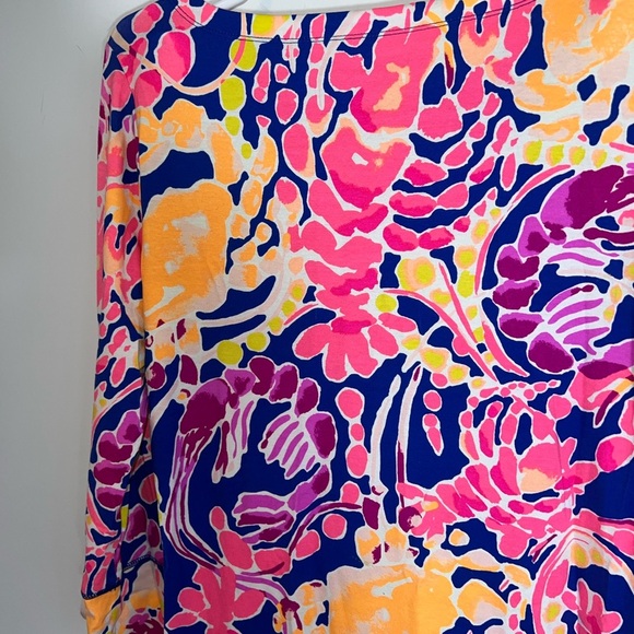 Lilly Pulitzer Sophie Dress in Brilliant Blue Catch And Release Medium - Picture 11 of 14